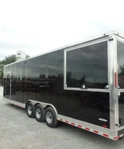 8.5' x 30' Black Pizza Concession Food Trailer -Cheap Concession Trailers Shop sam 7467 1