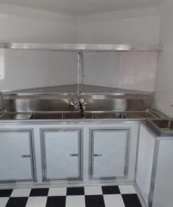 8.5' x 24' Concession Food Trailer Blue BBQ Event Catering -Cheap Concession Trailers Shop sam 7468