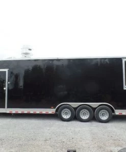 8.5' x 30' Black Pizza Concession Food Trailer -Cheap Concession Trailers Shop sam 7468 1