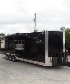 8.5' x 30' Black Pizza Concession Food Trailer -Cheap Concession Trailers Shop sam 7471 1