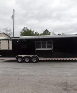 8.5' x 30' Black Pizza Concession Food Trailer -Cheap Concession Trailers Shop sam 7472 1