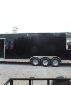 8.5' x 30' Black Pizza Concession Food Trailer -Cheap Concession Trailers Shop sam 7476 1