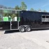 8.5' x 26' Black Porch Style Concession Trailer