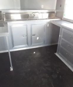 8.5' x 26' Black Porch Style Concession Trailer -Cheap Concession Trailers Shop sam 7684