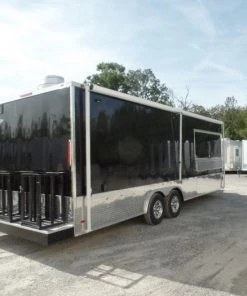 8.5' x 24' Black Event Concession Food Trailer -Cheap Concession Trailers Shop sam 7755