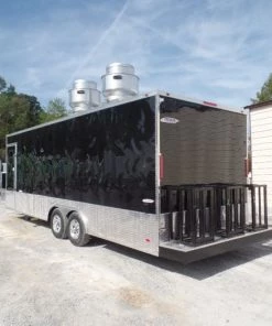8.5' x 24' Black Event Concession Food Trailer -Cheap Concession Trailers Shop sam 7757
