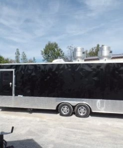 8.5' x 24' Black Event Concession Food Trailer -Cheap Concession Trailers Shop sam 7758