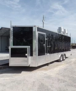 8.5' x 24' Black Event Concession Food Trailer -Cheap Concession Trailers Shop sam 7759