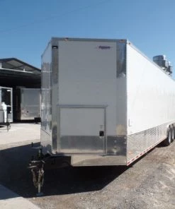 8.5' x 32' White Fully Enclosed Food Concession Trailer -Cheap Concession Trailers Shop sam 7831