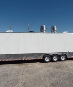 8.5' x 32' White Fully Enclosed Food Concession Trailer -Cheap Concession Trailers Shop sam 7840
