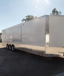 8.5' x 32' White Fully Enclosed Food Concession Trailer -Cheap Concession Trailers Shop sam 7844
