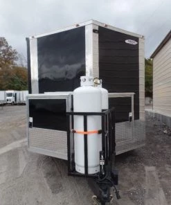8.5' x 26' Black Porch Style Concession Food Trailer With Appliances 68 8.5' x 26' Black Porch Style Concession Food Trailer With Appliances -Cheap Concession Trailers Shop sam 7865