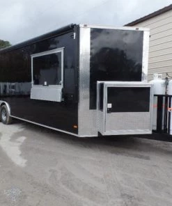 8.5' x 26' Black Porch Style Concession Food Trailer With Appliances 53 8.5' x 26' Black Porch Style Concession Food Trailer With Appliances -Cheap Concession Trailers Shop sam 7866