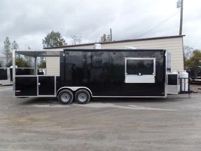8.5' x 26' Black Porch Style Concession Food Trailer With Appliances 4 8.5' x 26' Black Porch Style Concession Food Trailer With Appliances - Image 4