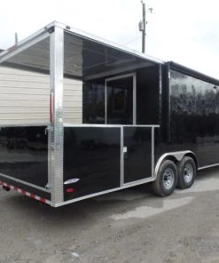 8.5' x 26' Black Porch Style Concession Food Trailer With Appliances 42 8.5' x 26' Black Porch Style Concession Food Trailer With Appliances -Cheap Concession Trailers Shop sam 7868