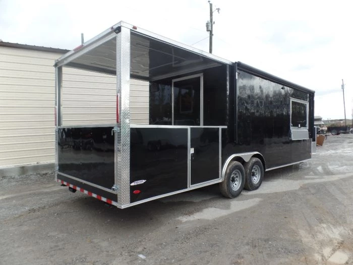 8.5' x 26' Black Porch Style Concession Food Trailer With Appliances 7 8.5' x 26' Black Porch Style Concession Food Trailer With Appliances - Image 7