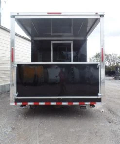 8.5' x 26' Black Porch Style Concession Food Trailer With Appliances 40 8.5' x 26' Black Porch Style Concession Food Trailer With Appliances -Cheap Concession Trailers Shop sam 7869