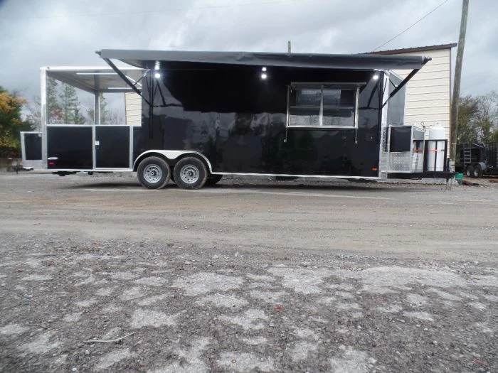 8.5' x 26' Black Porch Style Concession Food Trailer With Appliances 27 8.5' x 26' Black Porch Style Concession Food Trailer With Appliances - Image 27