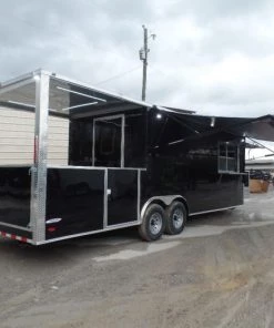 8.5' x 26' Black Porch Style Concession Food Trailer With Appliances 71 8.5' x 26' Black Porch Style Concession Food Trailer With Appliances -Cheap Concession Trailers Shop sam 7878
