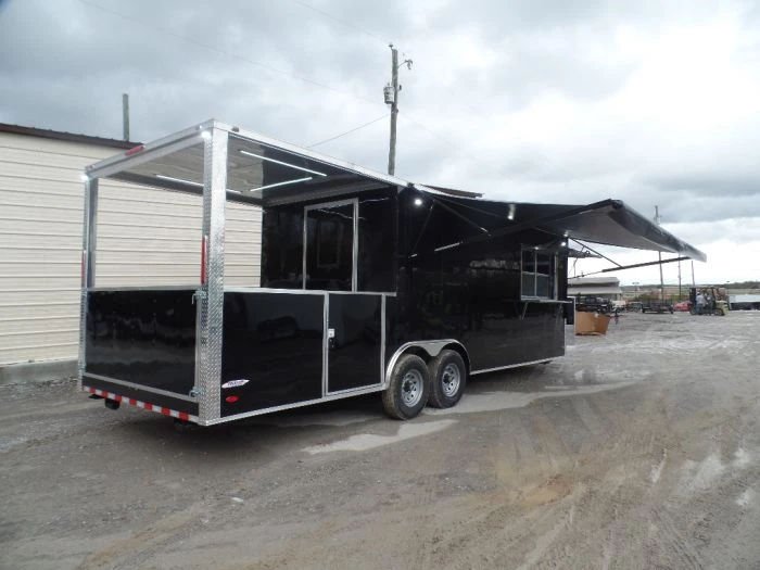 8.5' x 26' Black Porch Style Concession Food Trailer With Appliances 36 8.5' x 26' Black Porch Style Concession Food Trailer With Appliances - Image 36