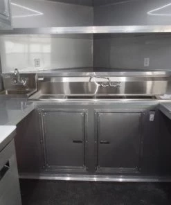 8.5' x 26' Black Porch Style Concession Food Trailer With Appliances 57 8.5' x 26' Black Porch Style Concession Food Trailer With Appliances -Cheap Concession Trailers Shop sam 7888