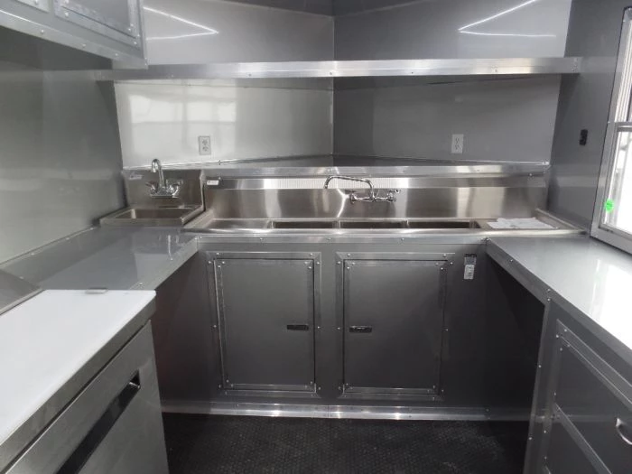 8.5' x 26' Black Porch Style Concession Food Trailer With Appliances 22 8.5' x 26' Black Porch Style Concession Food Trailer With Appliances - Image 22