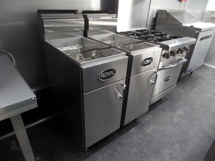 8.5' x 26' Black Porch Style Concession Food Trailer With Appliances 23 8.5' x 26' Black Porch Style Concession Food Trailer With Appliances - Image 23