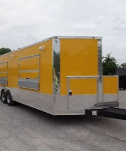 8.5' x 24' Concession Food Trailer Yellow Event Catering -Cheap Concession Trailers Shop sam 7901