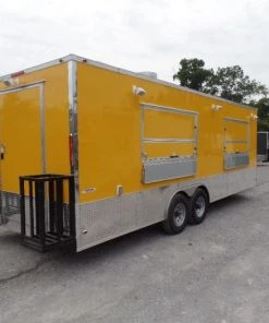 8.5' x 24' Concession Food Trailer Yellow Event Catering -Cheap Concession Trailers Shop sam 7903