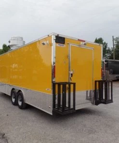 8.5' x 24' Concession Food Trailer Yellow Event Catering -Cheap Concession Trailers Shop sam 7904