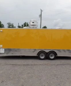 8.5' x 24' Concession Food Trailer Yellow Event Catering -Cheap Concession Trailers Shop sam 7905