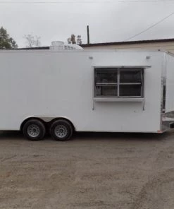 8.5' x 20' White Event Food Catering Concession Trailer With Appliances -Cheap Concession Trailers Shop sam 7907 1