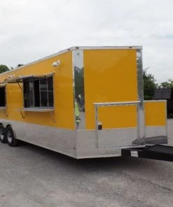 8.5' x 24' Concession Food Trailer Yellow Event Catering -Cheap Concession Trailers Shop sam 7908