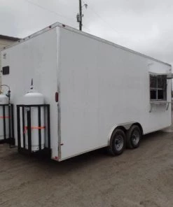 8.5' x 20' White Event Food Catering Concession Trailer With Appliances -Cheap Concession Trailers Shop sam 7908 1