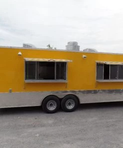 8.5' x 24' Concession Food Trailer Yellow Event Catering -Cheap Concession Trailers Shop sam 7909