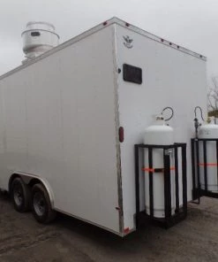 8.5' x 20' White Event Food Catering Concession Trailer With Appliances -Cheap Concession Trailers Shop sam 7910 1