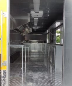 8.5' x 24' Concession Food Trailer Yellow Event Catering -Cheap Concession Trailers Shop sam 7912