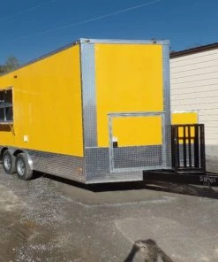 8.5' x 16' Yellow Event Concession Food Trailer -Cheap Concession Trailers Shop sam 7960 1