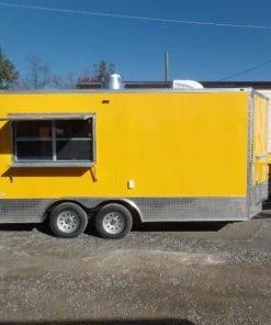 8.5' x 16' Yellow Event Concession Food Trailer -Cheap Concession Trailers Shop sam 7961 1