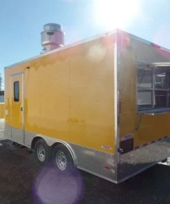 8.5' x 16' Yellow Event Concession Food Trailer -Cheap Concession Trailers Shop sam 7966 1