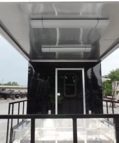 8.5' x 22' Concession Food Trailer Black BBQ Event -Cheap Concession Trailers Shop sam 7992