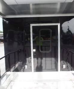 8.5' x 22' Concession Food Trailer Black BBQ Event -Cheap Concession Trailers Shop sam 7993