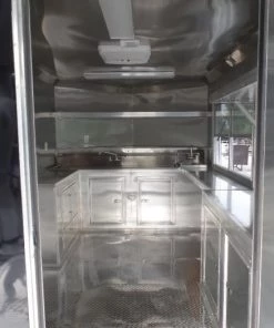 8.5' x 22' Concession Food Trailer Black BBQ Event -Cheap Concession Trailers Shop sam 7994