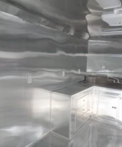 8.5' x 22' Concession Food Trailer Black BBQ Event -Cheap Concession Trailers Shop sam 7995