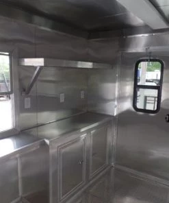 8.5' x 22' Concession Food Trailer Black BBQ Event -Cheap Concession Trailers Shop sam 8002