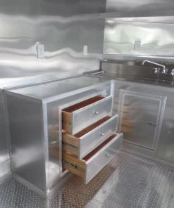 8.5' x 22' Concession Food Trailer Black BBQ Event -Cheap Concession Trailers Shop sam 8005