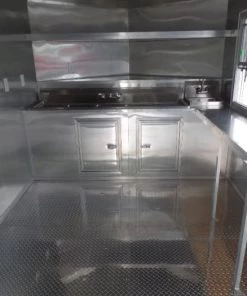 8.5' x 22' Concession Trailer Charcoal Grey BBQ Food -Cheap Concession Trailers Shop sam 8025