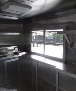 8.5' x 22' Concession Trailer Charcoal Grey BBQ Food -Cheap Concession Trailers Shop sam 8027