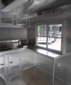 8.5' x 20' Concession Food Trailer Black BBQ Event -Cheap Concession Trailers Shop sam 8059