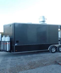 8.5' x 22' Charcoal Grey Porch Style Concession Food Trailer With Appliances -Cheap Concession Trailers Shop sam 8060 1